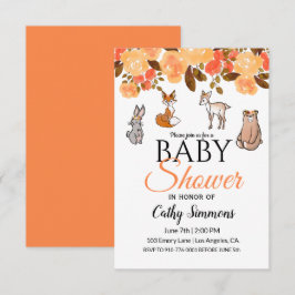 Invitación Bebés de Woodland Cute | BABY SHOWER
