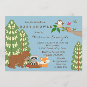 Invitación Bebés del Bosque: Baby Shower Selvático