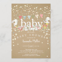 Bebés dulces Bunnies Baby Shower neutro