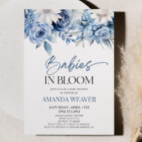 Bebés En Bloom Floral Azul Multiples Baby Shower