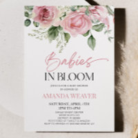 Bebés En Bloom Floral Rosa Multiples Baby Shower