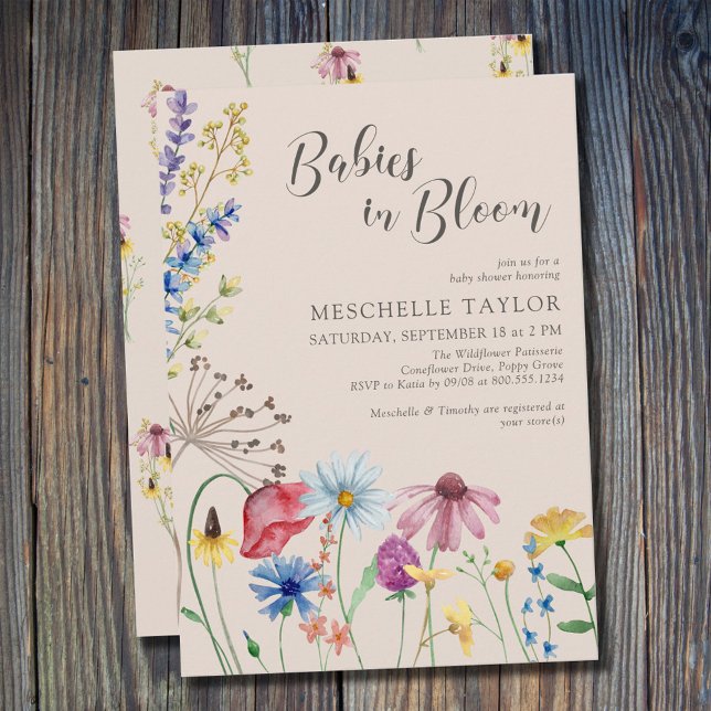 Invitación Bebés en el floreciente Baby Shower (Subido por el creador)