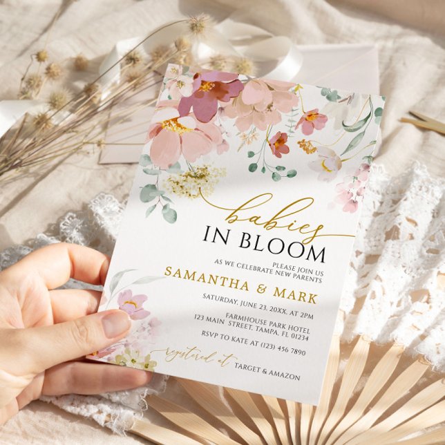 Invitación Bebés en florines silvestres en Baby Shower (Subido por el creador)