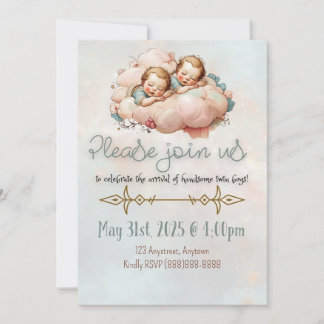 Invitación Bebés gemelos