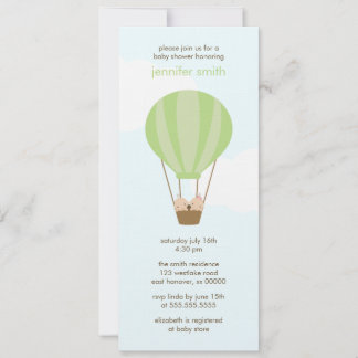 Invitación Bebés gemelos en globo