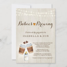 Bebés preparando café Tea Twins Pareja Baby Shower