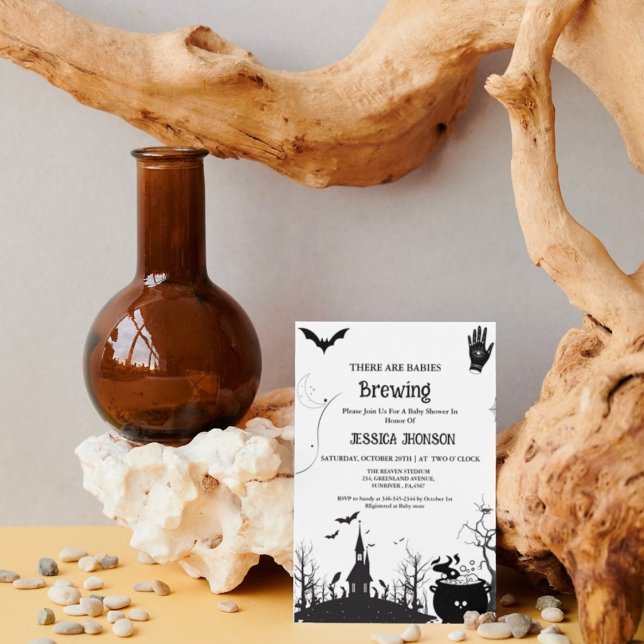 Invitación Bebés que preparan gemelos Halloween Bebé negro du (Subido por el creador)