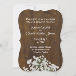 Invitación Bebés Respirar Rústico Boda Ensayo Cena