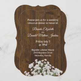 Invitación Bebés Respirar Rústico Boda Ensayo Cena