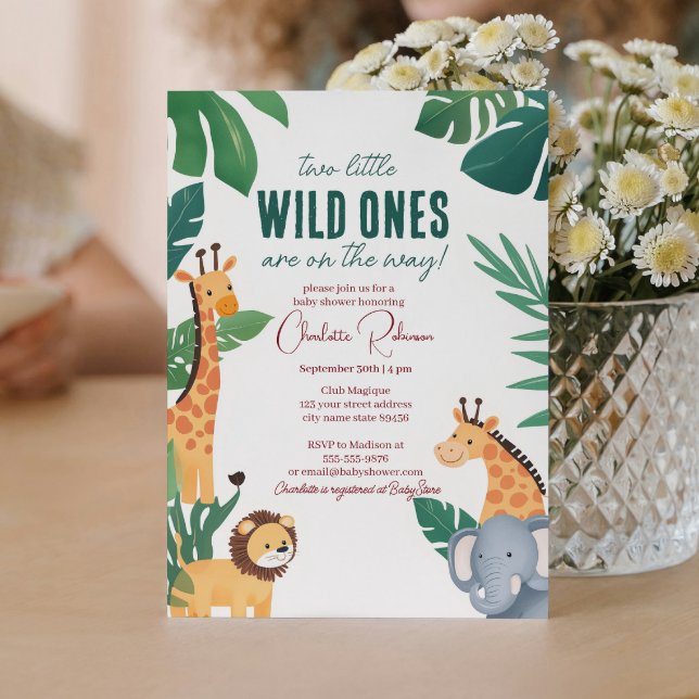 Invitación Bebés Safari Bebé ducha (Subido por el creador)