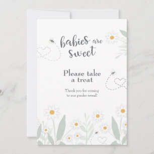 Invitación Bebés son Dulces Por Favor Toma un Favor de Tratam