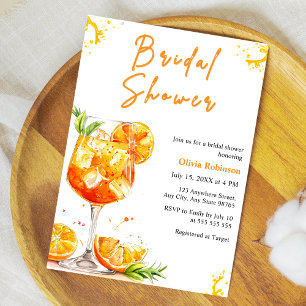 Invitación Bebida Cóctel Orange Aperol Spritz Desayuno Nupcia