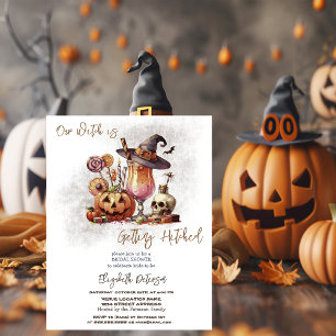 Invitación Bebida de calabaza de Gorra de Brujas Halloween Du