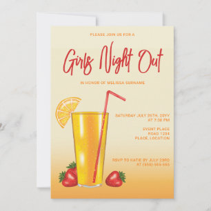 Invitación Bebida de Cítricos Tropicales Naranja Noche de Chi