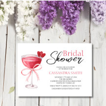 Bebida de cóctel Moda Bow rosa Ducha de novia