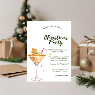 Invitación Bebida de galleta de jengibre Estrellas verdes de