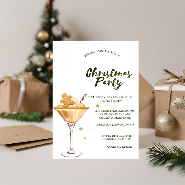 Invitación Bebida de galleta de jengibre Estrellas verdes de  (Subido por el creador)