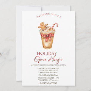 Invitación Bebida de Navidad Pan de Jengibre Fiesta de Navida