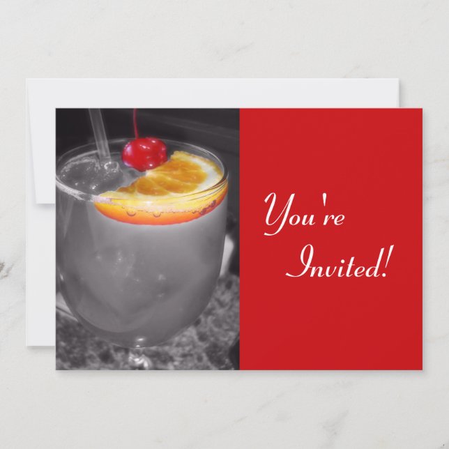 Invitación Bebida del cóctel (Anverso)