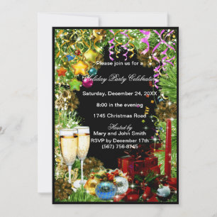 Invitación Bebida festiva se casa con Navidades Fiesta invita