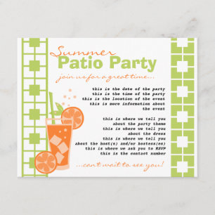 Invitación Bebida naranja