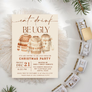 Invitación Bebida Que Sea Feo Navidad De Dulce