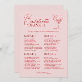 Invitación Bebida Retro Cocktail Bachelorette Party Si