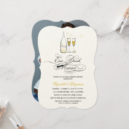Invitación Bebida y cásate con el Boda de Moda de Champagne
