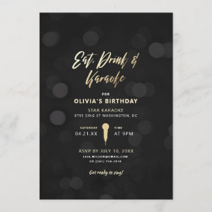 Invitación Bebida y karaoke