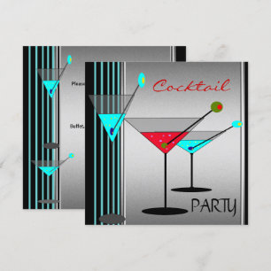 Invitación Bebidas de cóctel de fiesta corporativa Martini az