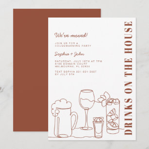 Invitación Bebidas En La Casa Fiesta Calentador