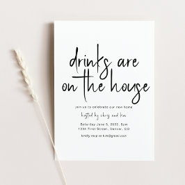 Invitación Bebidas en la casa Invite a Fiesta que calienta el