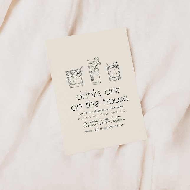 Invitación Bebidas en la casa Invite a Fiesta que calienta el (Subido por el creador)