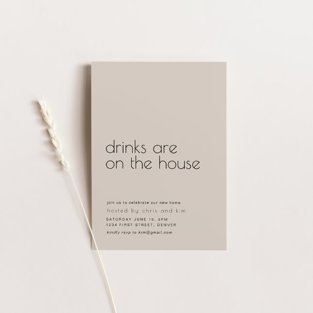 Invitación Bebidas en la casa Invite a Fiesta que calienta el (Subido por el creador)