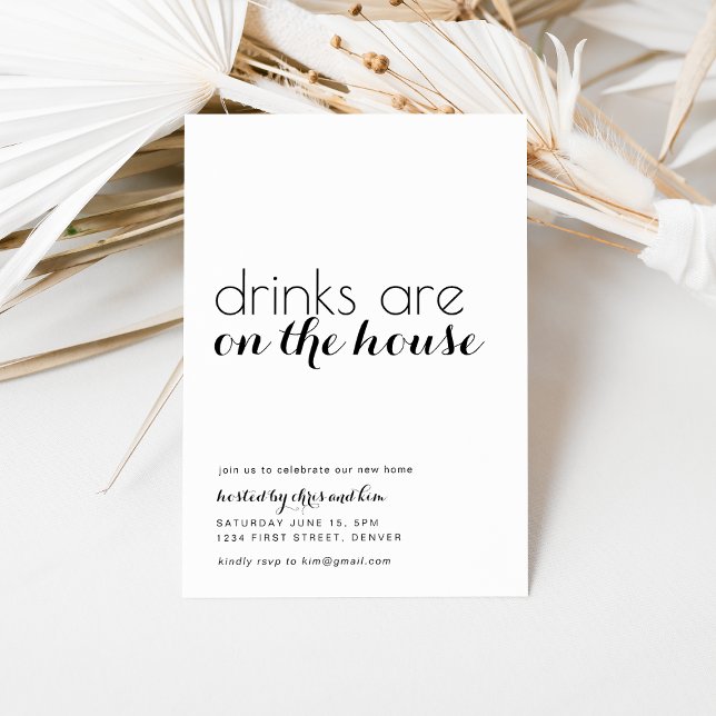 Invitación Bebidas en la casa Invite a Fiesta que calienta el (Subido por el creador)