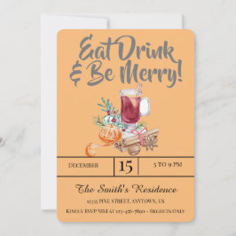 Invitación Bebidas Festivas ¡Come, Bebe y Alégrate!