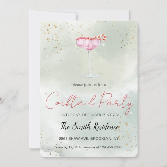 Invitación Bebidas festivas dulces (Anverso)