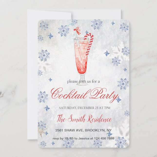 Invitación Bebidas festivas dulces (Anverso)