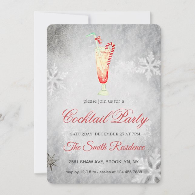 Invitación Bebidas festivas dulces (Anverso)