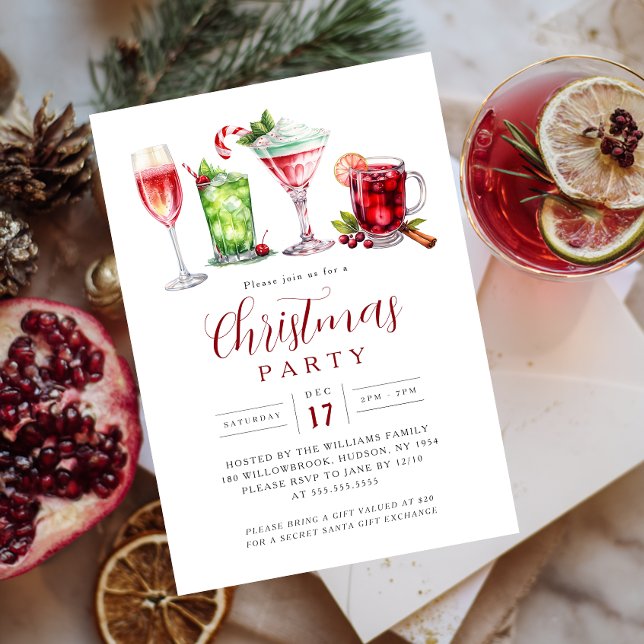 Invitación Bebidas Festivas Fiesta de Navidad   (Subido por el creador)
