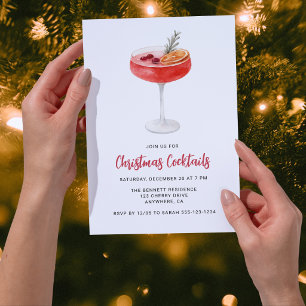 Invitación Bebidas Festivas Modernas Fiesta de Cócteles de Na