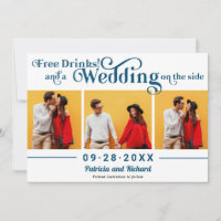 Bebidas Gratis Boda Informal Save The Date 3 Foto