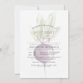 Invitación Bebidas opacas | Cumpleaños de la Vegetación Orgán