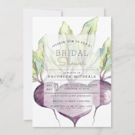 Invitación Bebidas orgánicas | Veggie | Ducha acuarela