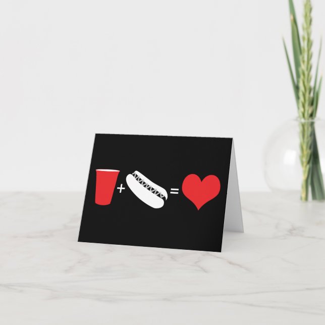 Invitación bebidas + perritos calientes = amor (Anverso)