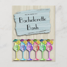 Invitación Bebidas tropicales de moda del paraguas