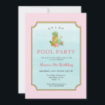 Invitación Bebidas tropicales Pool fiesta Cumpleaños<br><div class="desc">Divertido y elegante bebida tropical PISCINA fiesta Invitación al cumpleaños, Perfecto para el verano fiesta de barbacoa, fiesta de cumpleaños, fiesta de cócteles junto a la piscina. Personalizar haciendo clic en los cuadros "Editar esta plantilla de diseño" en el lado derecho del elemento, o haga clic en el botón azul...</div>