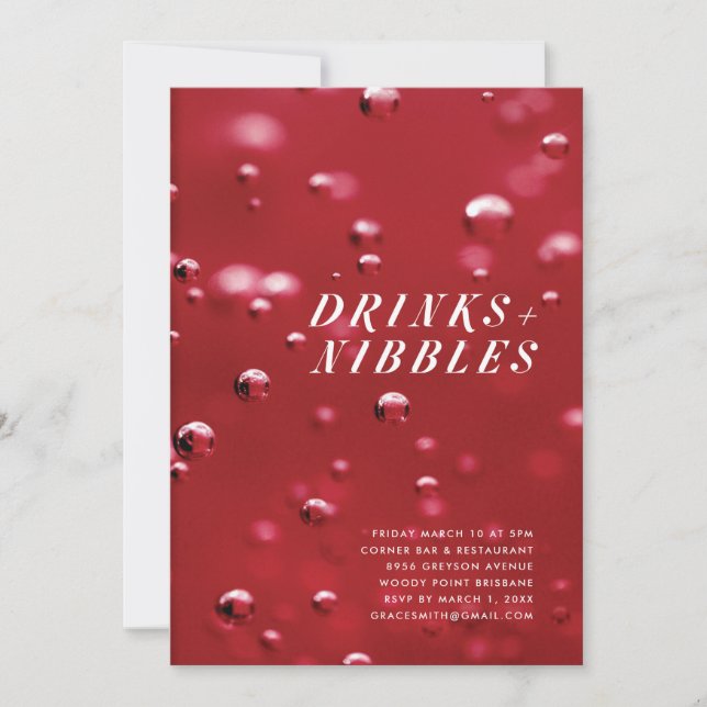Invitación Bebidas y Aperitivos (Anverso)