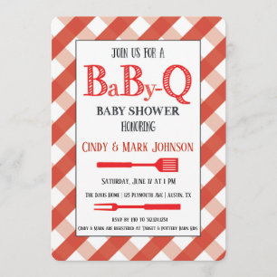 Invitación BebQ Baby Shower Barbecue Couple's Shower
