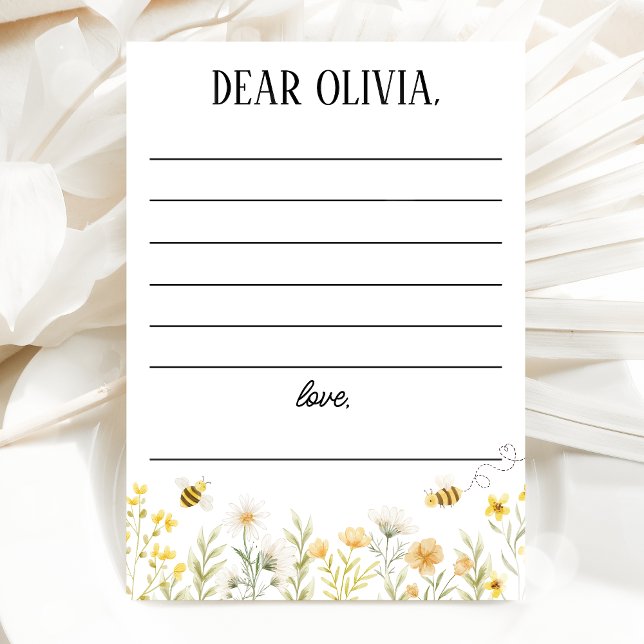 Invitación Bee 1st Birthday Time Capsule Card (Subido por el creador)